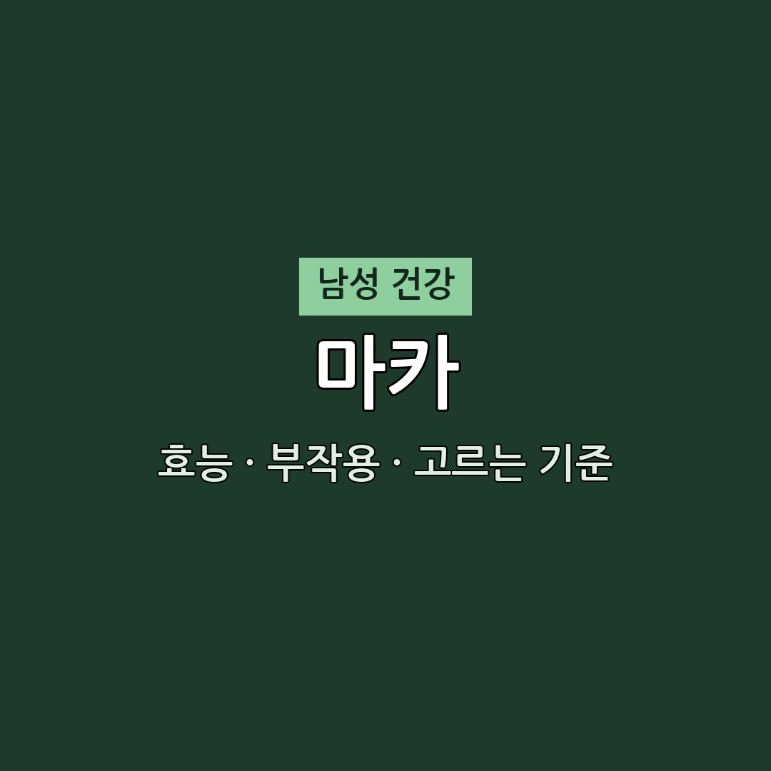 마카 제대로 고르는 법 | 생로병사의 비밀에 나온 남성 성분 총정리 2026 1 마카 효능 부작용 남성 영양제 생로병사의 비밀