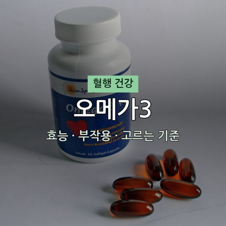 오메가3 효능 부작용 혈행 영양제 무엇이든 물어보세요