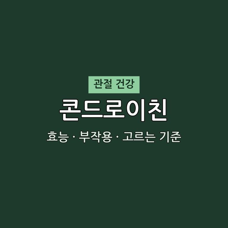 2026 콘드로이친 추천 전 필독 | 효능·부작용·함량 체크 (무엇이든 물어보세요 방송) 2 콘드로이친 효능 부작용 관절 영양제 무엇이든 물어보세요