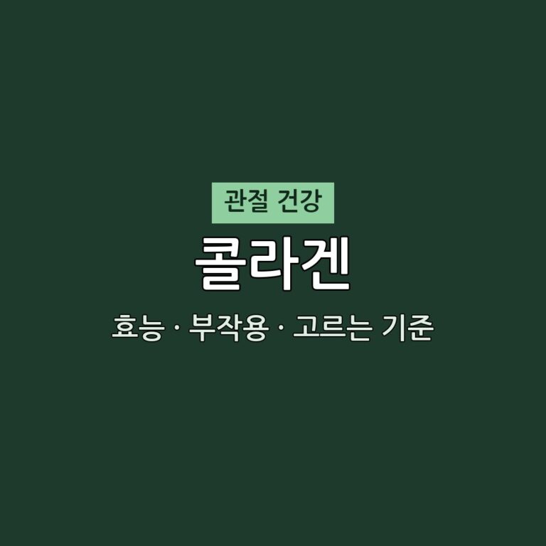 2026 콜라겐 추천 전 필독 | 효능·부작용·함량 체크 (천기누설 방송) 1 콜라겐 효능 부작용 관절 영양제 천기누설